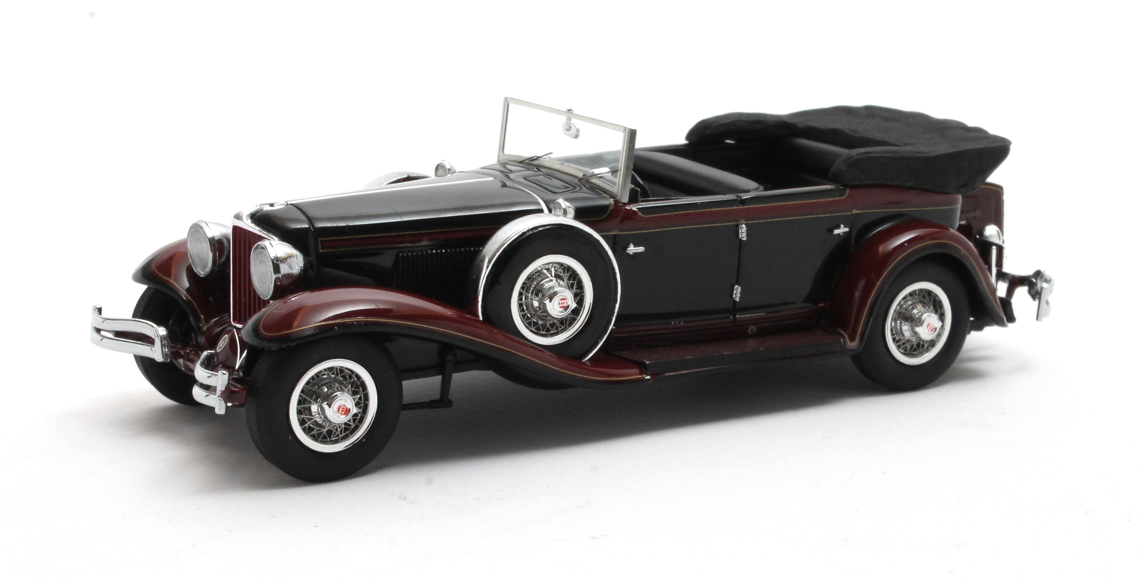 Cord L-29 Phaeton Sedan Open 1931 Zwart - 1:43
